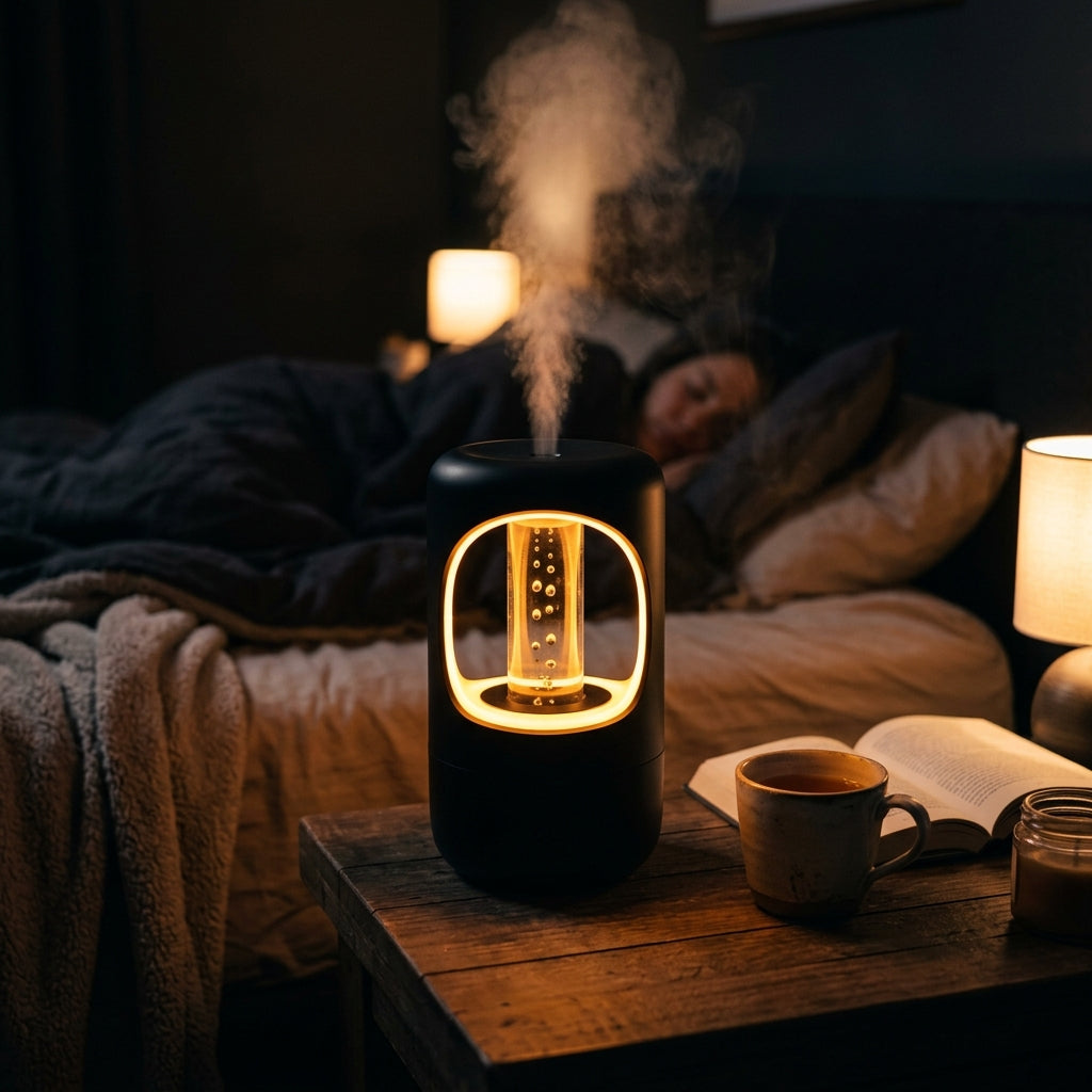 Anti-Gravity Humidifier - Cozy Night Bedroom Sleep Aid Glow