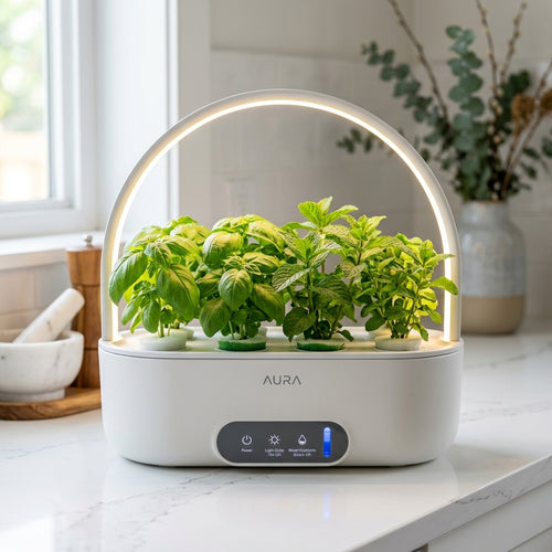 VerdantGlow Smart Hydroponic Indoor Herb Garden - Studio Hero